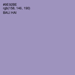 #9E92BE - Bali Hai Color Image